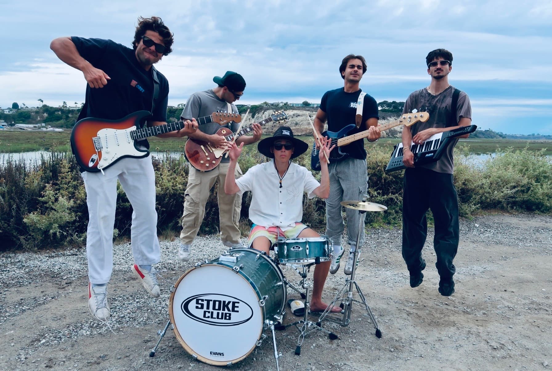 Stoke Club, jumping on the marsh trail